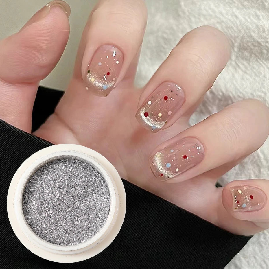 Moonlight Silver Cat Eye Nail Powder